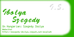 ibolya szegedy business card